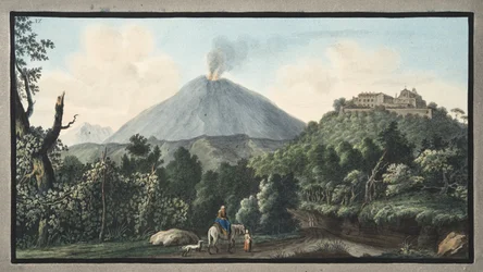Utsikt over Monte S. Angelo hvor det er et kloster av Camaldolefi-munker, plate XI, fra 